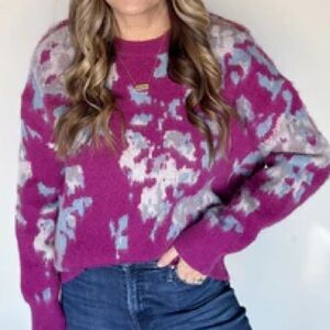 Women's Pink and Gray Sweater